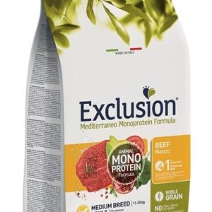 Exclusion Monoprotein Sığır Etli ve Narlı Düşük Tahıllı Orta Irk Medium Breed Yetişkin Köpek Maması 12kg