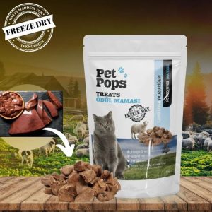 Pet Pops Freeze-Dried Kuzu Ciğeri Kedi Ödülü 40 Gr