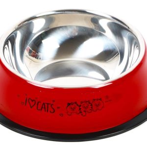Petvoda Ozark “Renkli” Çelik Mama ve Su Kabı Kırmızı 26 cm - 24 Oz