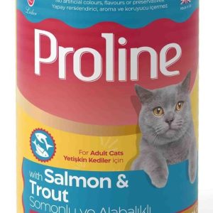 Proline Sos İçinde Parça Somonlu ve Alabalıklı Yetişkin Kedi Konservesi 400gr